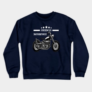 American Motorcycle Biker Design Crewneck Sweatshirt